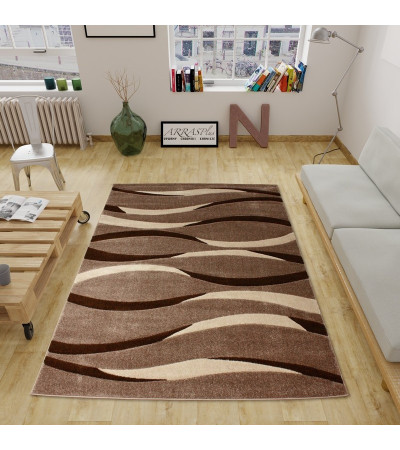 Dywan Fryz wycinany 200x290 cm FIRE 46 beż