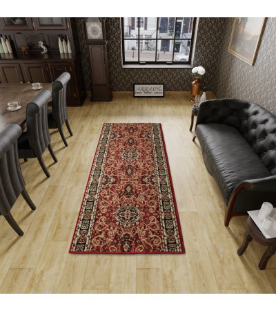 Chodnik dywanowy Weltom Welen wiosna bordo 100cm