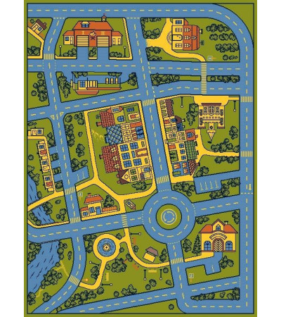 Dywan WELIRO MIASTECZKO NIEBIESKIE ATESTY